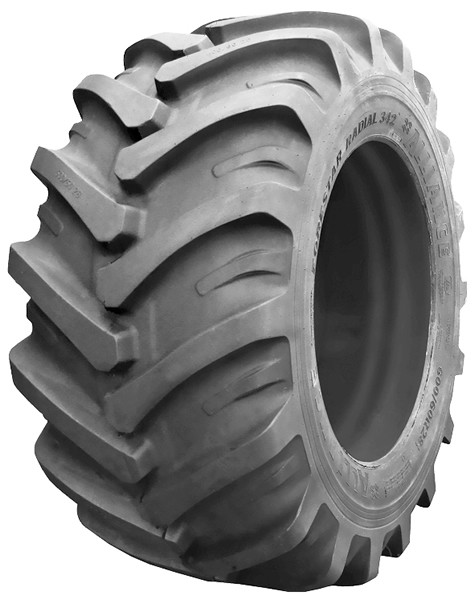 650/65 R38 TL ALLIANCE FORESTAR 342 178 A2 / 171 A8, TL, 8/221/275, O24MM, ET -120 20 X 38, RAL9005 SCHWARZ, VS V, INKL. SCHLAUCH