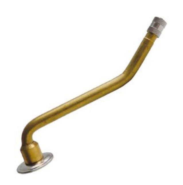 2x zahnutý kovový ventil